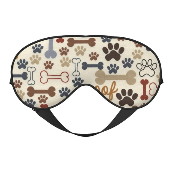 Máscara para dormir GUCGUSY con huellas de patas de perro y correa ajustable