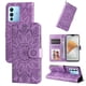 thumbnail image 1 of Funda tipo cartera FOXDOCK para Vivo V23 Pro , diseño girasol en relieve, cuero PU, cierre magnético, soporte y tarjetero, 1 of 5