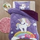 thumbnail image 1 of Cobertor Chiporro 1 1/2 Plazas - Unicornio Morado Arcoíris, 1 of 1