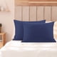 thumbnail image 1 of REGALWOVEN Juego de Fundas de Almohada con Cremallera de Microfibra Suave, Set de 2, Queen Azul Marino, 1 of 7