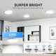 thumbnail image 2 of Luz LED de techo WKONCLDY 12" 3200 lm 5000 K ultradelgada 110 V-277 V, 2 of 7