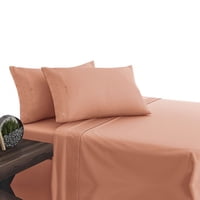 Doral - Sábanas Microfibra Broderie Santorini 2 Plazas Coral