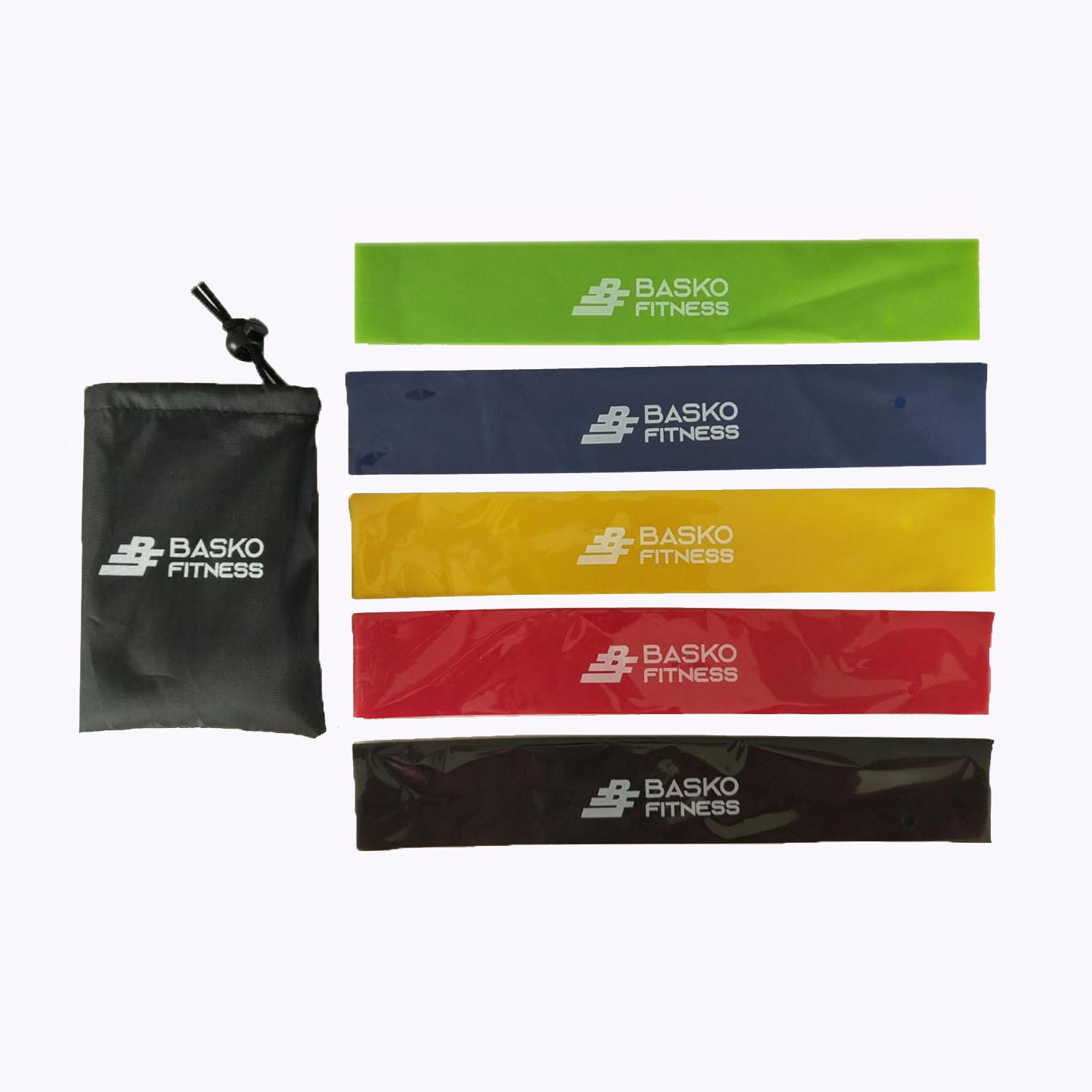 Basko Fitness - Bandas Elasticas Circulares Pack 5 Bolso