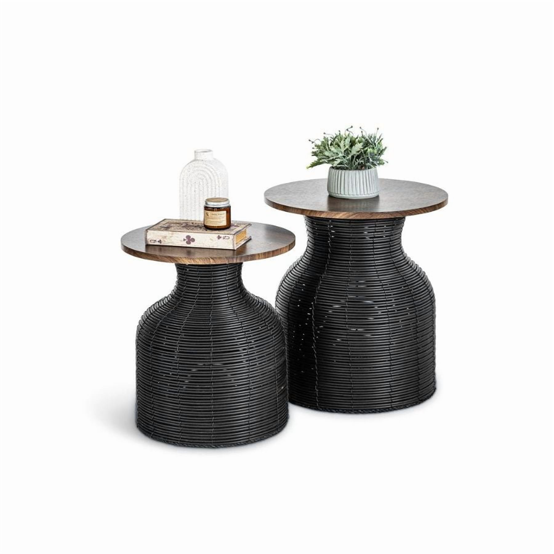 Aventura Store - Juego 2 Mesas De Centro Diseño Tejido