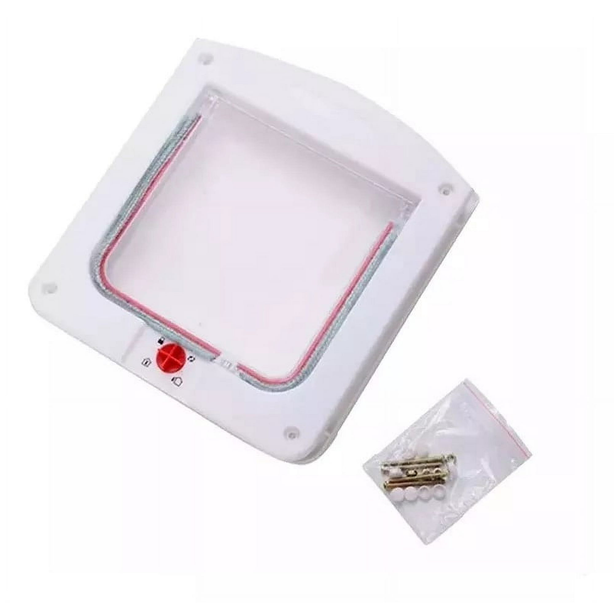 Defensor - Puerta Abatible Para Perros Gatos Pequeños (petdoors). Blanco