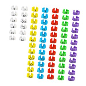 Magideal - 100 Bandas Para Patas De Aves, Anillos Para Patas De Aves De Corral, 8 Mm, Multicolor, Versátiles, Para Identificación De Aves, Accesorio Para Pollos.