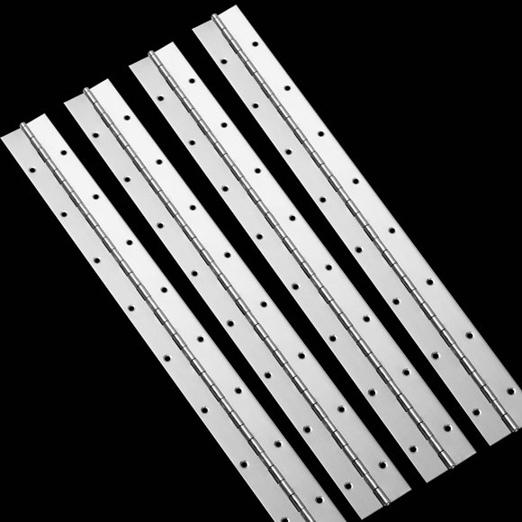 Bisagra de piano EPHECH 46 cm 4 piezas acero inoxidable plateado