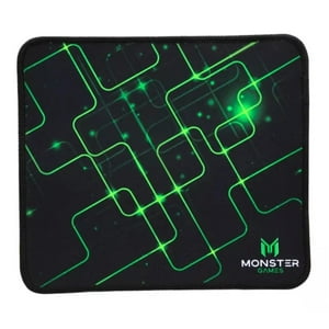 Monster Games - Mousepad Gamer 23X20Cm Negro Verde Start