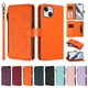 thumbnail image 3 of Funda Cartera Mariposa para [iPhone 15] con Soporte y Cremallera Naranja, 3 of 6