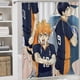 thumbnail image 5 of Haikyuu-theme 4-Piece Shower Curtain Set with Rugs, Waterproof Bathroom Decor Set Includes Bath Mat, U-Shaped Rug, Toilet Lid Cover and Curtain with Hooks, 5 of 6