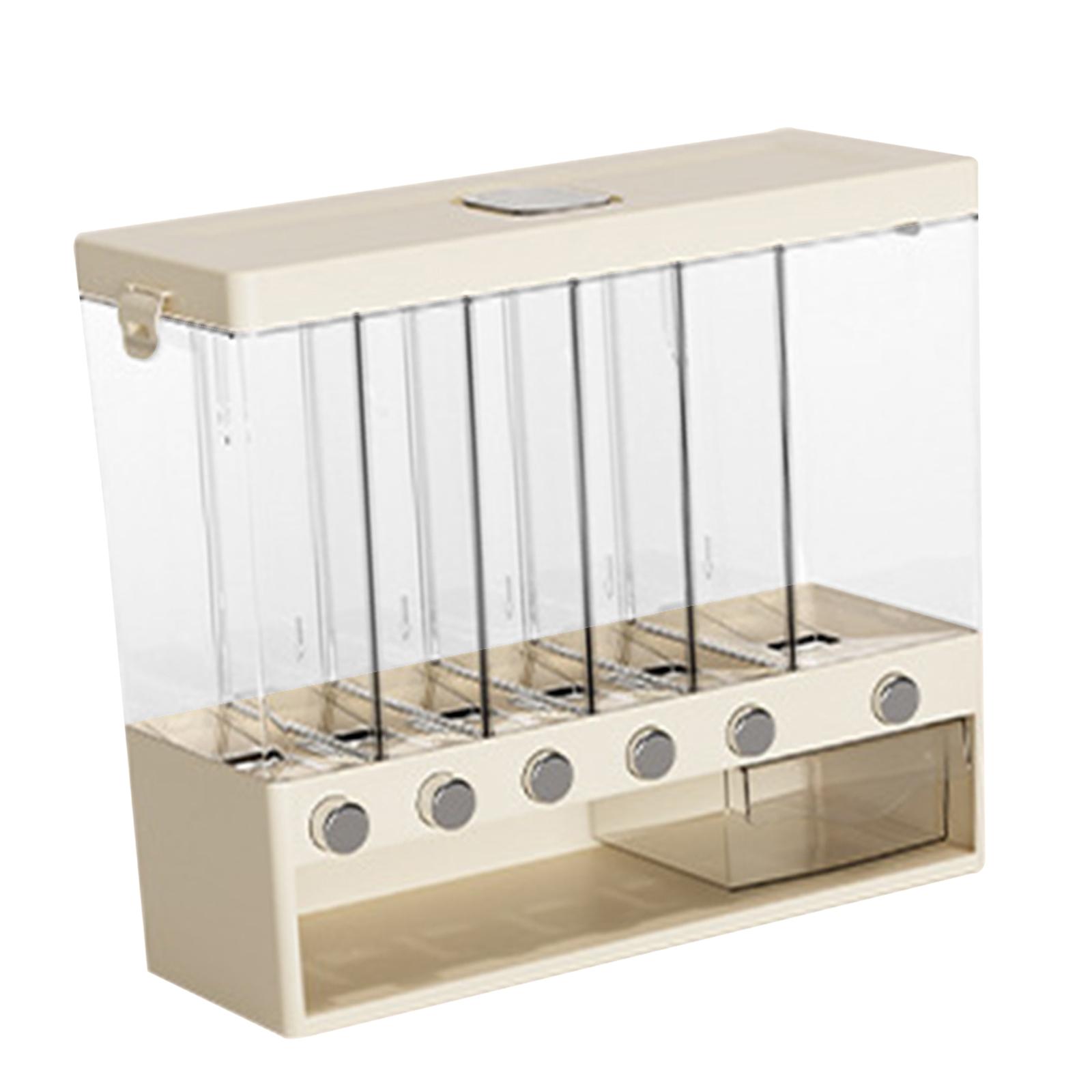 Bothyi - Almacenamiento De Cocina Con Taza Medidora Dispensador De Cereales Montado En La Pared Para Cuadrado De Cocina