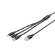 thumbnail image 1 of Cable USB DIGITUS 1,0 m USB‑A a Lightning/Micro/USB‑C negro, 1 of 9