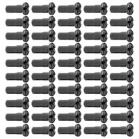 Ioensy - 50 Uds. De Pezones Para Radios De Bicicleta, Decoración De Radios, Puntas De Extremo, Tapa Para Radios De Bicicleta, 13Mm, 13G, Negro