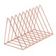 thumbnail image 3 of Metal Desktop Storage Book Rack Magazine Titular de periódico Rose Gold-L, 3 of 5
