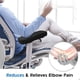 thumbnail image 3 of Cojín de apoyo de espuma viscoelástica para codos, almohadillas para escritorio de computadora para aliviar el dolor de brazos - Negro, 3 of 5