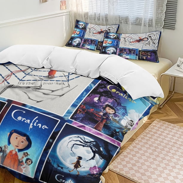 Coraline Comforter Set Soft 3 Pcs Twin Bedding Sets Thicken for All Season