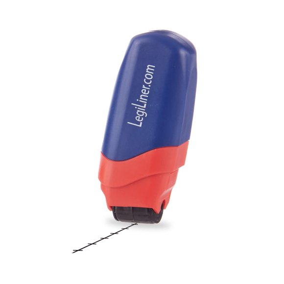 Estampilla de goma LEGILINER 1/4 pulgada Línea numérica azul oscuro