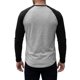 thumbnail image 3 of INSPIRE CHIC Camiseta de Hombre Raglán de Manga Larga Cuello Redondo Casual Camisetas de Béisbol S Gris Claro, 3 of 6