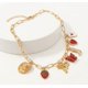 thumbnail image 3 of Cadena para mujer de charms dijes bañada en oro, 3 of 3