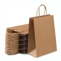 De Gaune - Bolsas De Papel Kraft 26 X 17 X 30 Con Manilla / 50 Unidades