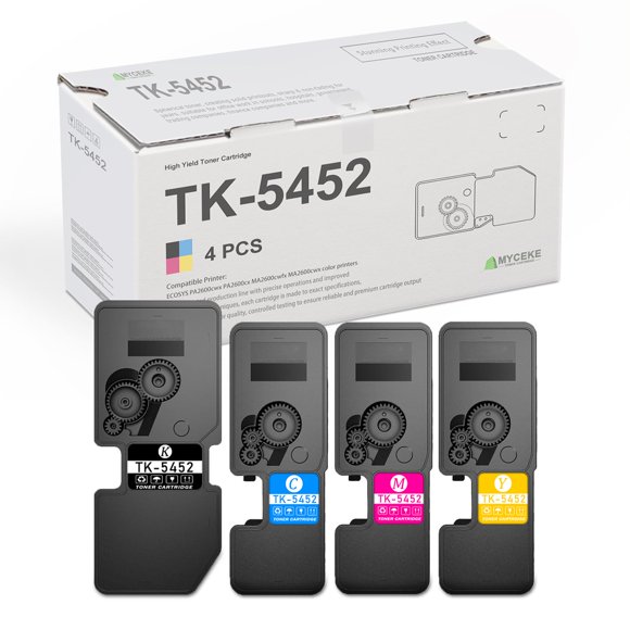 Cartucho de tóner Myceke TK5452 – Pack de 4 para impresora Kyocera