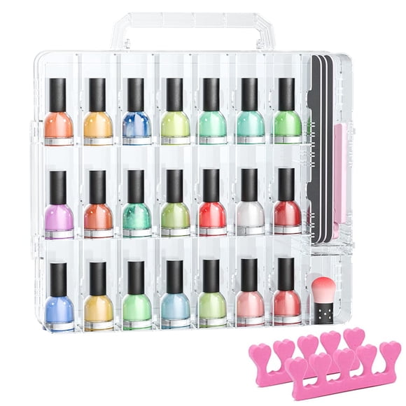 Estuche organizador de esmaltes de uñas JIASHENG para 48 botellas con separadores
