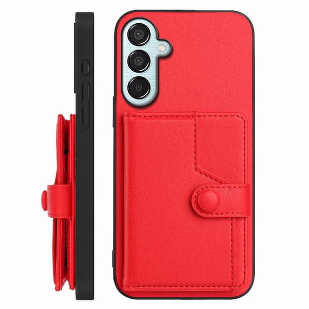 FOXDOCK Funda para SAMSUNG Galaxy M15 con Bloqueo RFID - Diseño Elegante con Cierre de Botón