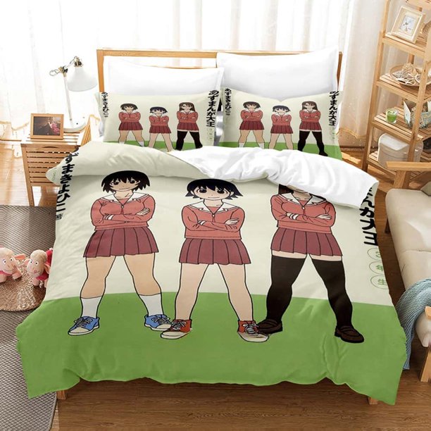Fashion Anime Kawaii Girl Azumanga Daioh Bedding Set Single Twin Full Queen King Size Bed Set Adult Kid Bedroom Duvet cover Sets