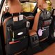 thumbnail image 1 of Organizador de respaldo de asiento de coche SANMITTI, piel sintética, paquete de 2, negro, 1 of 7