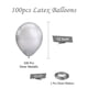 thumbnail image 3 of Globos de látex Bezente plateados metalizados cromados de 30 cm, paquete de 100, 3 of 9
