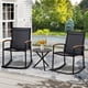 thumbnail image 4 of Set de 3 piezas Outdoor Rocking Bistro Shintenchi, color negro, 4 of 4