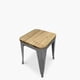 thumbnail image 3 of Piso Tolix Asiento Madera Metal, 3 of 4