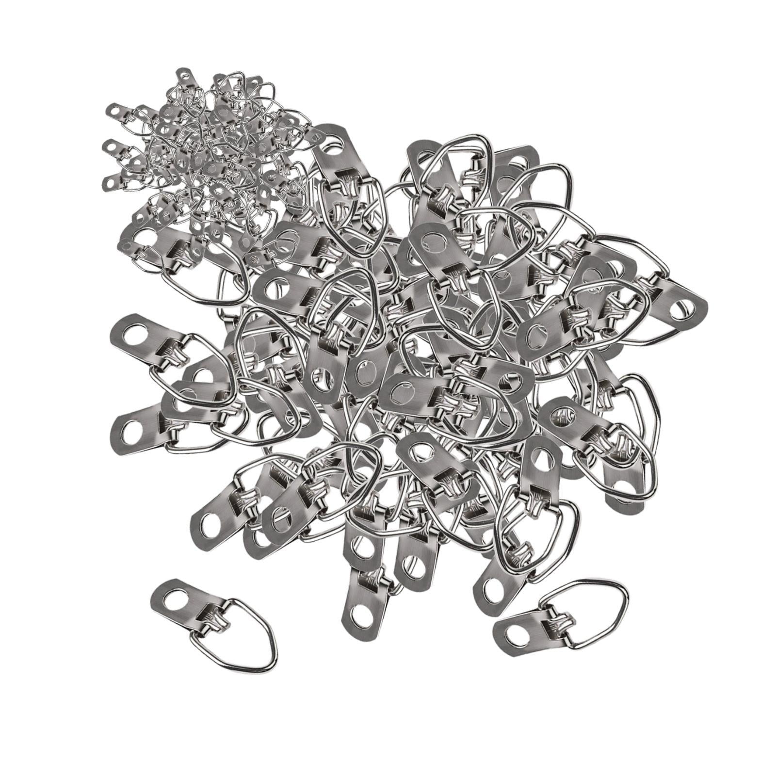 Magideal - 500 Piezas De Ganchos Para Colgar Cuadros Con Anilla En D, Soluciones Para Colgar Cuadros, Ganchos De Metal De Un Solo Orificio Para Colgar Relojes, C