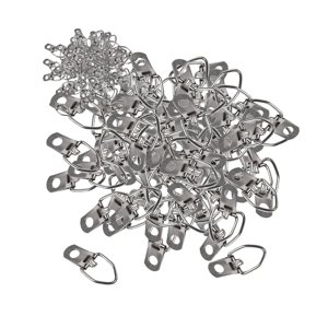 Magideal - 500 Piezas De Ganchos Para Colgar Cuadros Con Anilla En D, Soluciones Para Colgar Cuadros, Ganchos De Metal De Un Solo Orificio Para Colgar Relojes, C