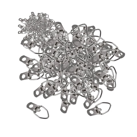 Magideal - 500 Piezas De Ganchos Para Colgar Cuadros Con Anilla En D, Soluciones Para Colgar Cuadros, Ganchos De Metal De Un Solo Orificio Para Colgar Relojes, C