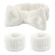 thumbnail image 1 of 3-Piece Spa Headband & Wristband Set: Super Cute & Soft Elastic Bow Headbands for Women & Girls - Highly Absorbent for Washing Face, Shower & Make Up, 1 of 4