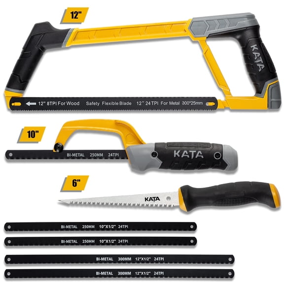 Set de Sierras de Arco KATA 12" 10" Mini y para Yeso, 6"