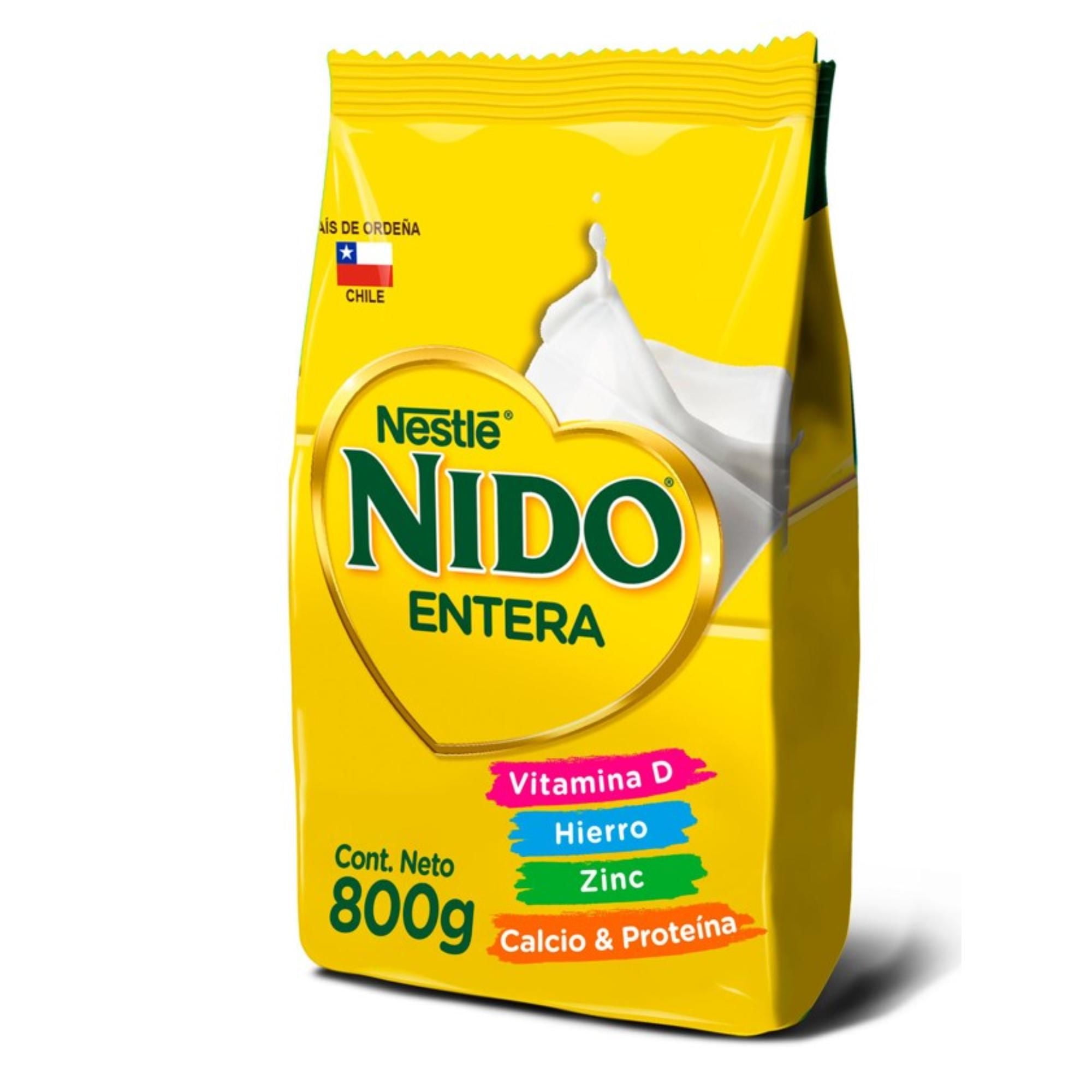 Leche En Polvo Entera Bolsa 800 g Nido