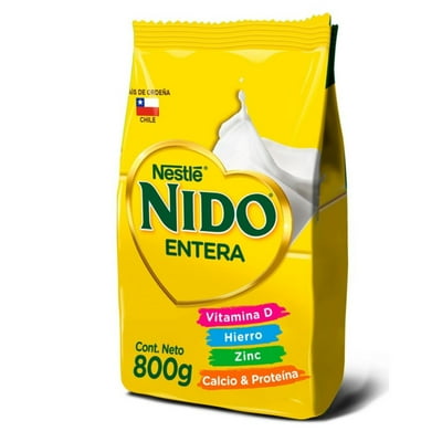 Leche En Polvo Entera Bolsa 800 G Nido