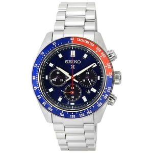 Seiko - Reloj Prospex Speedtimer Go Large Cronógrafo Solar Esfera Azul Ssc913 Ssc913P1 Ssc913P 100M Para Hombre