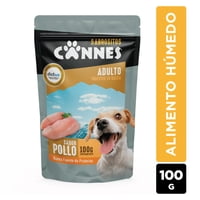 Alimento Húmedo Perro Adulto Trocitos Sabor Pollo Pouch 100 G Cannes