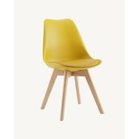 Habita2 Chile - Silla Tulip Ecocuero Amarillo