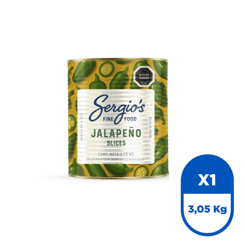 Jalapeño Slices 3,05 Kg Sergio'S