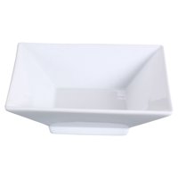 Plato Cuadrado Yanco Lk-404 De Porcelana, 110 Ml, Color Blanco (Paquete De 36)