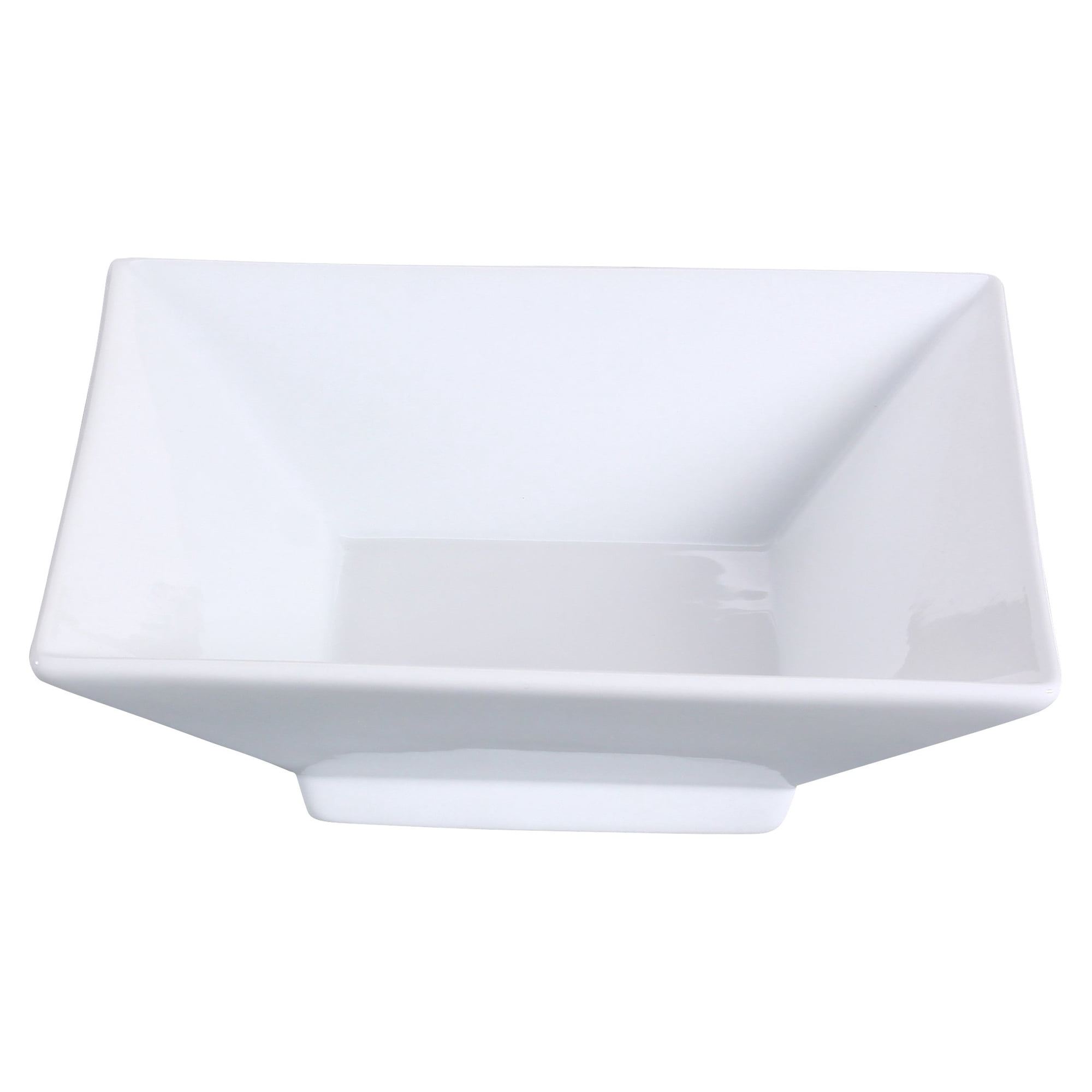 Plato Cuadrado Yanco Lk-404 De Porcelana, 110 Ml, Color Blanco (paquete De 36)