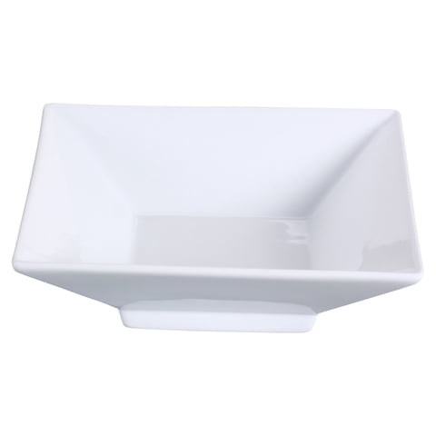 Plato Cuadrado Yanco Lk-404 De Porcelana, 110 Ml, Color Blanco (Paquete De 36)