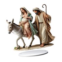 Magideal - Decoración De La Natividad De Jesús, Adorno Acrílico Plano 2D, Colección De Decoración Del Hogar, Centro De Mesa De Navidad, Decoración Navideña Para