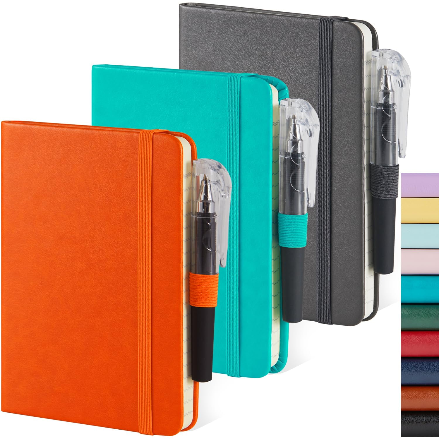 Cuaderno De Bolsillo Nirmiro, Paquete De 3 Con Bolígrafo, 408 Páginas, Para Mujer