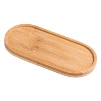 Magideal - Bandeja De Madera Para Tocador, Bandeja Dispensadora De Jabón, Soporte De Pedestal, Organizador De Encimera, Soporte De Jabón, Bandeja De Baño, Para Oval