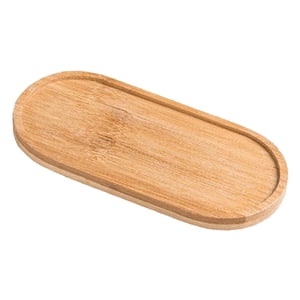Magideal - Bandeja De Madera Para Tocador, Bandeja Dispensadora De Jabón, Soporte De Pedestal, Organizador De Encimera, Soporte De Jabón, Bandeja De Baño, Para Oval